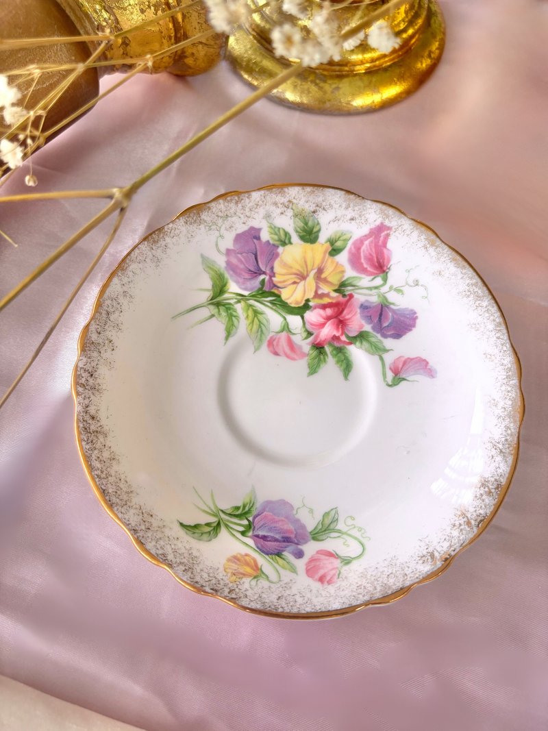 Paragon Sweet Pea Tea Cup and Saucer