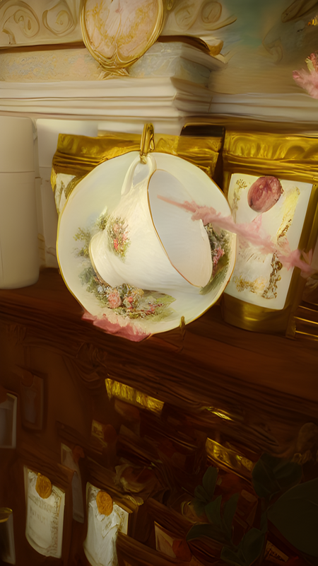 Slimy toad top tea set